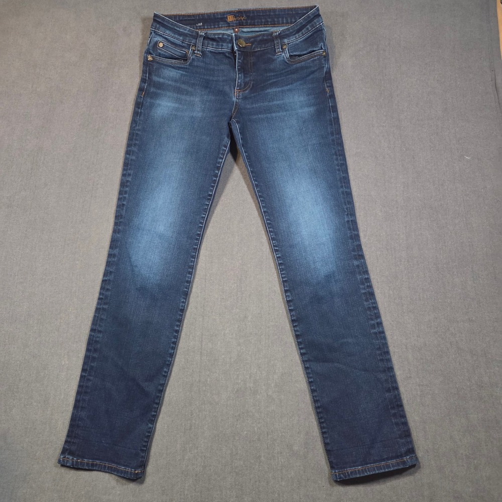 Kut from the Kloth Jeans Womens 4 Blue Straight Leg Dark Wash Stretch KP494MP9